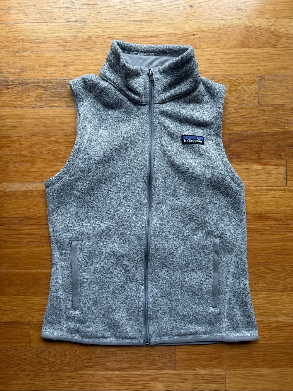 Patagonia Gray Fleece Full Zip Vest - Size Small